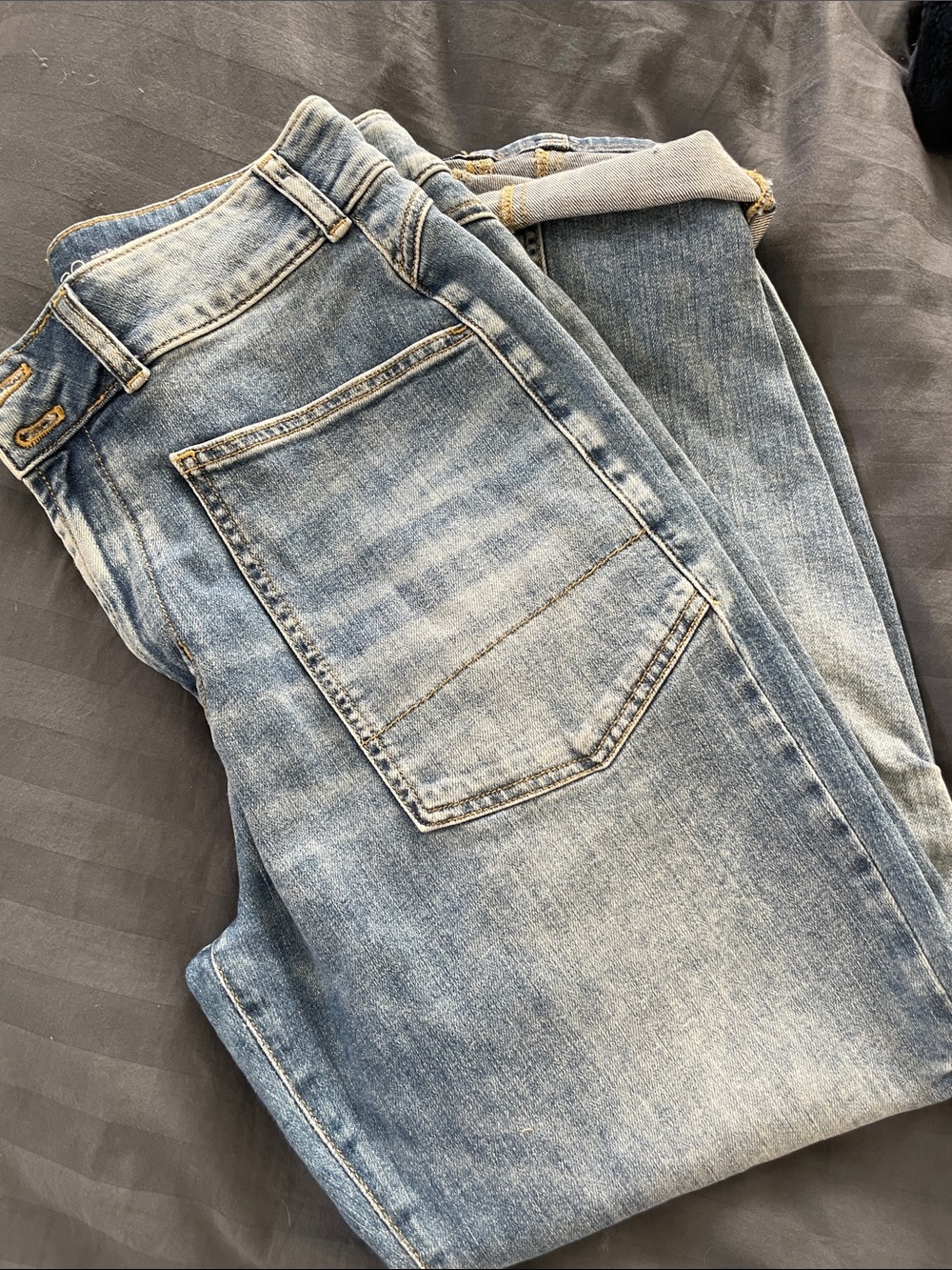 Pilcro The Wanderer Light Blue Denim Jeans with Contrast stitching